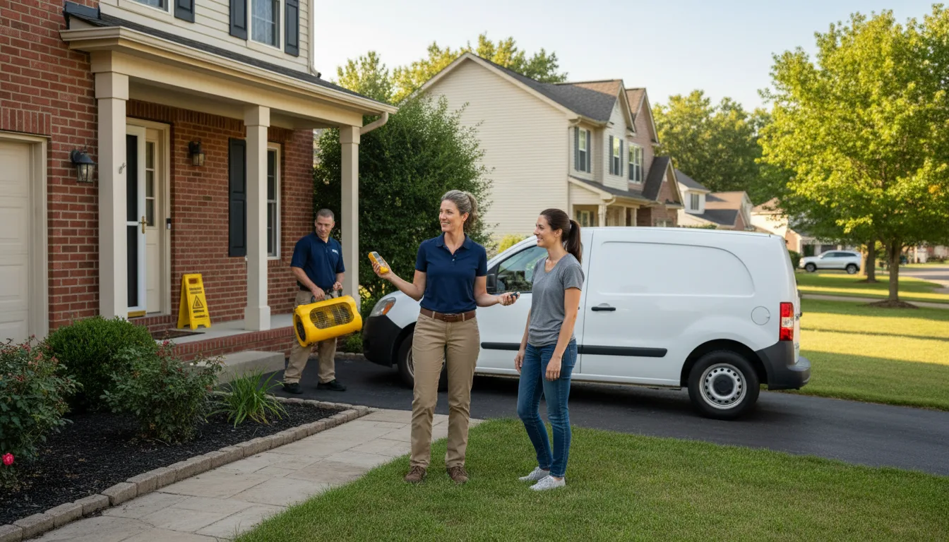 Residential water damage restoration in Leigh, NE